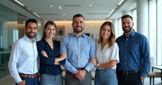 Al Noor Mobile Networks team in Dubai office